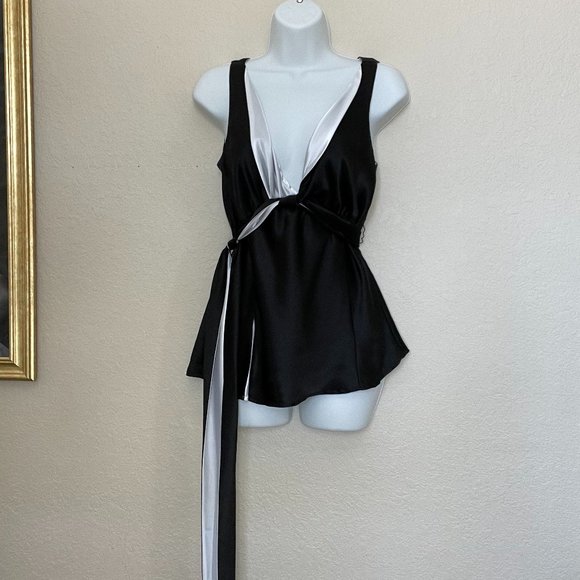Black Silk Top - Picture 2 of 4